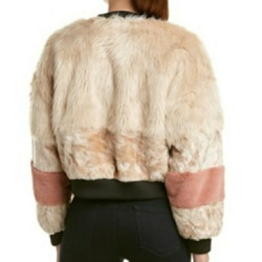 NWT YF&B Faux Fur jacket chubby topper - Picture 2 of 8